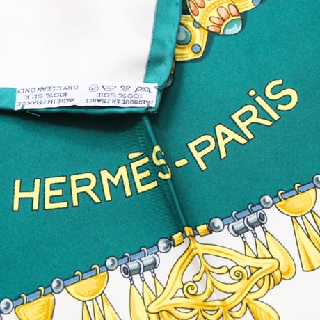 HERMES Carre 90 Silk 100% Scarf Stole "PARURES DES SABLES" #76752