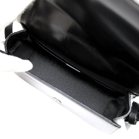 CELINE Vintage Shoulder Bag Pony Hair Leather Black #74060