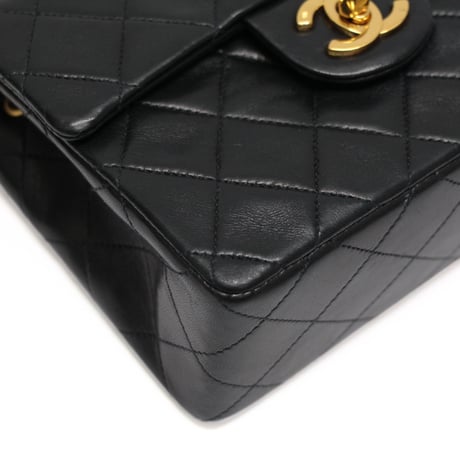 CHANEL Mini Square Flap Bag Quilted Lambskin Black #76635