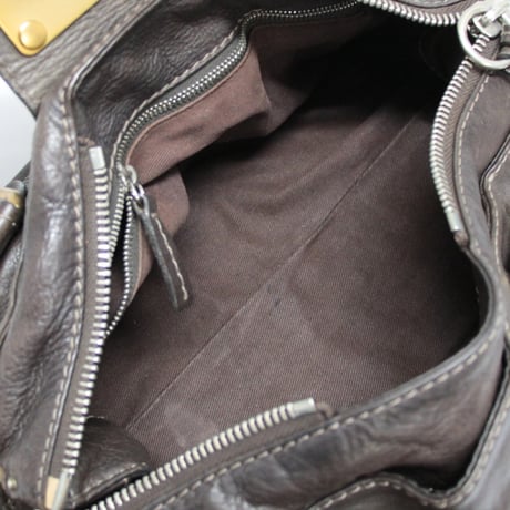 Chloe Medium Paddington Handbag Leather Dark Brown #75324