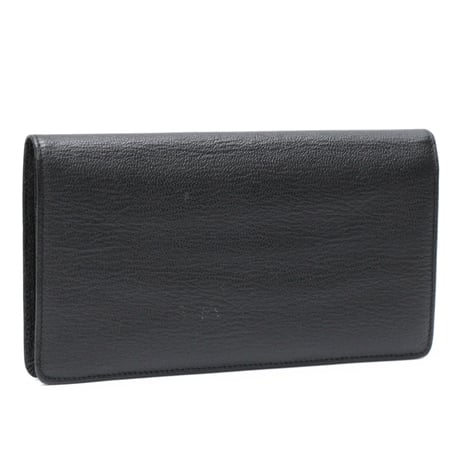 CHANEL CC Logo Bifold Wallet Leather Black #76324