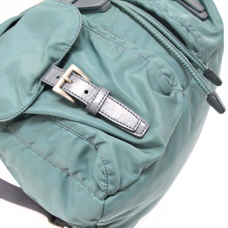 PRADA Backpack Nylon Emerald Green #76413