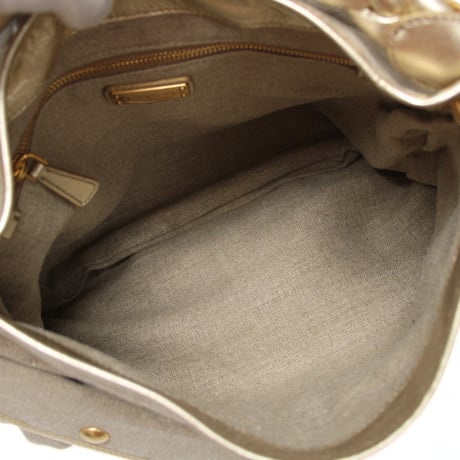 Miu Miu Matelasse Satchel Bag Nappa Canvas Beige #75572