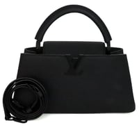 Louis Vuitton Capucines EW MM Handbag Taurillon Leather Black M23947 ＃20032