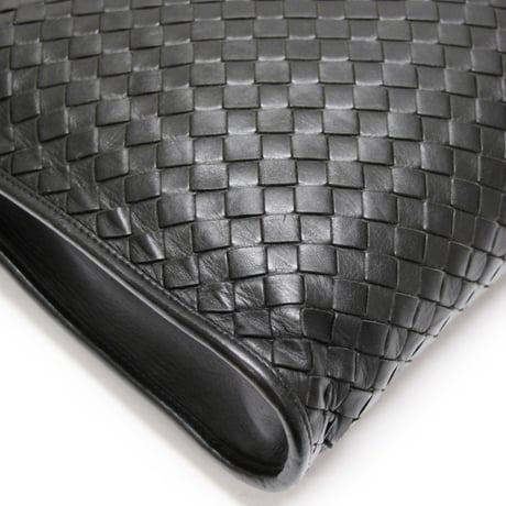 BOTTEGA VENETA Briefcase Intrecciato Leather Black #76211