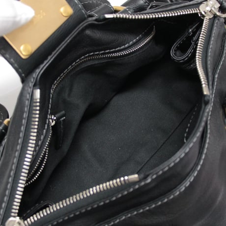 Chloe Medium Paddington Handbag Leather Black #75945
