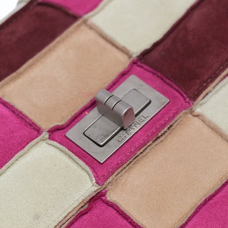 CHANEL 2.55 Reissue Patchwork Flap Bag Suede Multicolor #76359