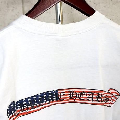 Chrome Hearts Old USA Flag Scroll Label T-Shirt #31574