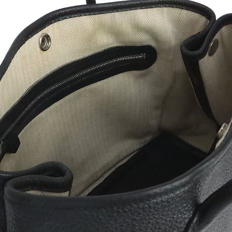 HERMES Garden Party TPM Tote Bag Negonda Leather Black ＃20431