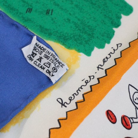 HERMES Carre 90 Silk 100% Scarf Stole "RE TOUR A LA TERRE" #76444
