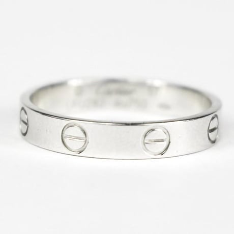 Cartier Mini Love Ring 18K White Gold 750 #31027