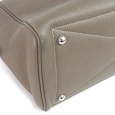 HERMES Victoria 35 Handbag Taurillon Clemence Etoupe＃19867
