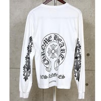 Chrome Hearts LA Exclusive Horseshoe Floral Cross Long Sleeve T-Shirt #31579