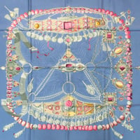 HERMES Carre 90 Silk 100% Scarf Stole "TERRES PRECIEUSES" #76442