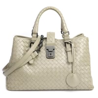 BOTTEGA VENETA Small Roma Tote Bag Intrecciato Leather Beige #19533
