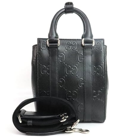 Gucci GG Embossed Leather Mini Tote Bag Shoulder Bag #31953