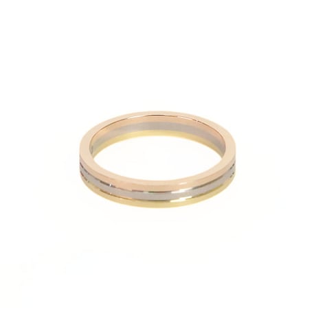 Cartier Vendome Louis Wedding Band 18K Yellow, White, Pink Gold #20305
