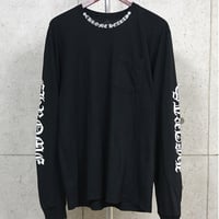 Chrome Hearts Old English Neck Logo Long Sleeve T-Shirt #31698
