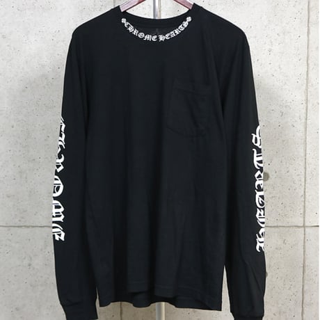 Chrome Hearts Old English Neck Logo Long Sleeve T-Shirt #31698