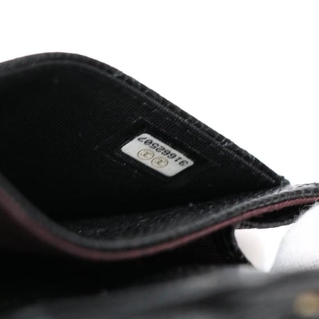 CHANEL Mini Flap Wallet Quilted Caviar Black #76716