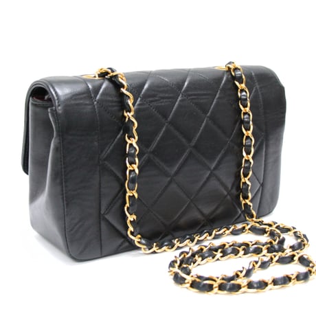 CHANEL Diana 22 Small Flap Bag Quilted Lambskin Black ＃75471