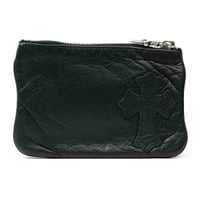 Chrome Hearts Leather Change Purse with Cross #104908