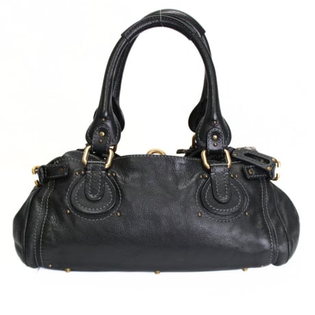 Chloe Paddington Handbag Leather Black #76385