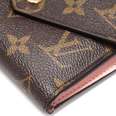 Louis Vuitton Victorine Wallet Monogram Canvas Rose Ballerine M62360 #75677