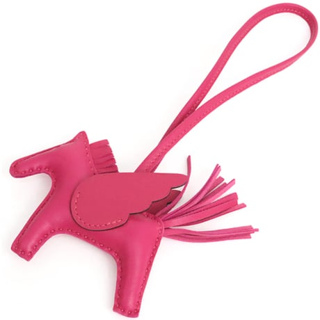 HERMES Pegasus Rodeo PM Bag Charm Agneau Milo Veau Swift Leather Framboise ＃19702
