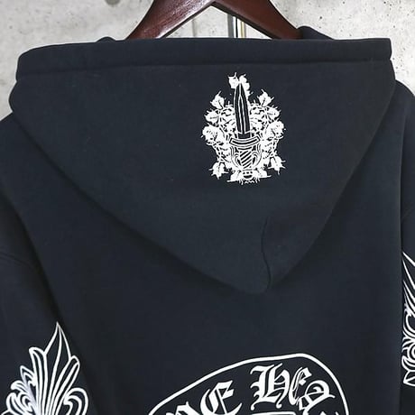 Chrome Hearts Old Horseshoe Floral Cross Zip-Up Hoodie #103916