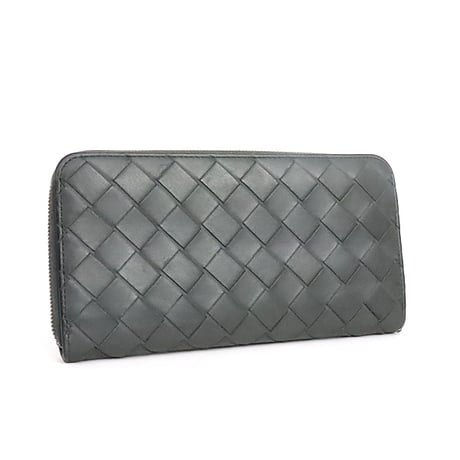 Bottega Veneta Intrecciato Calfskin Zip Around Wallet #31957