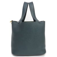 HERMES Picotin Lock PM Handbag Taurillon Clemence Vert Cypres #19555
