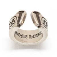 Chrome Hearts Large Scroll Label Ring #31899