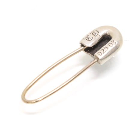 Chrome Hearts 1P Emerald Safety Pin Earring #31892