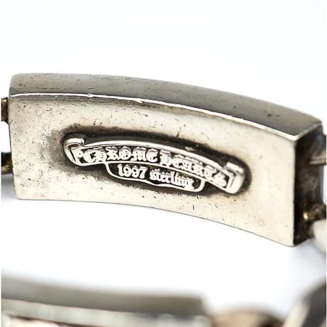 Chrome Hearts Dagger & Floral Cross Double ID Classic Link Bracelet #31639