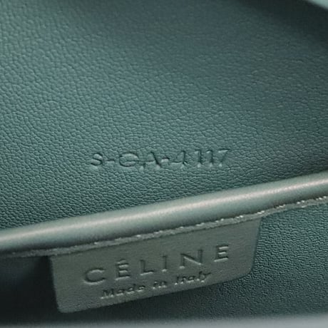 CELINE Nano Luggage Tote Bag Leather Light Blue #19530