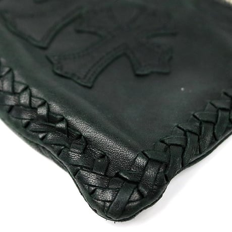 Chrome Hearts Cemetery Cross Leather Pouch #104906