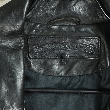 CHROME HEARTS Basic Moto Riders Jacket DSMG Exclusive Horse Leather Black  ＃31584