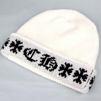 CHROME HEARTS Beanie Big Daddy Cashmere White #103749