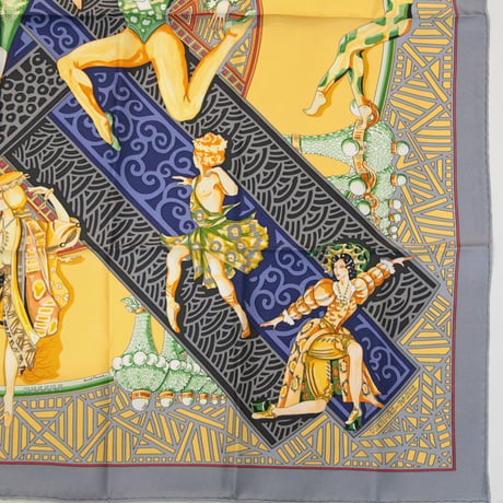 HERMES Carre 90 Silk 100% Scarf Stole "LES BALLETS RUSSES" #76543