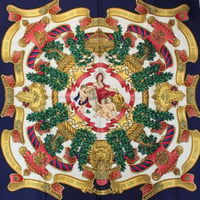 HERMES Carre 90 Silk 100% Scarf Stole "EUROPE" #76523
