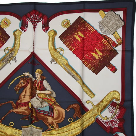 HERMES Carre 90 Silk 100% Scarf Stole "Greeece France" #76748