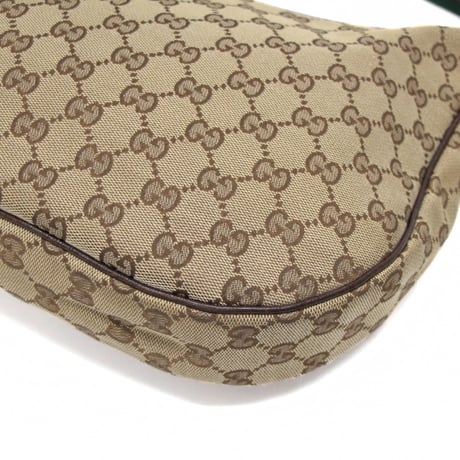 GUCCI Sherry Line Crossbody Shoulder Bag GG Canvas Beige Brown #76463