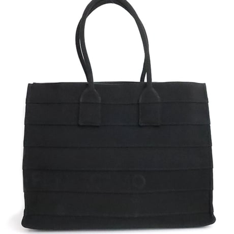 Salvatore Ferragamo Beach Tote bag Canvas Black ＃19701