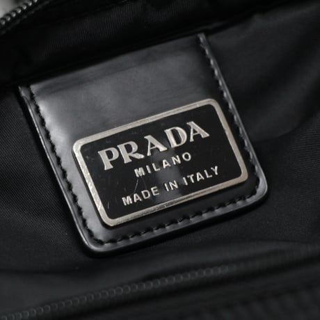 PRADA Triangle Logo Shoulder Bag Nylon Black #75900