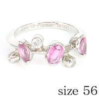 Cartier Meli Melo Ring Pink Sapphire Diamond Platinum #20069
