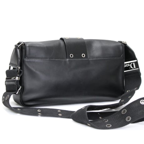 Christian Dior Street Chic Shoulder Bag Leather Black ＃76470
