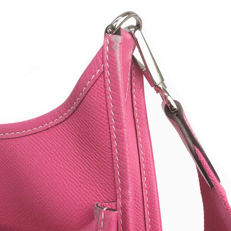 HERMES Evelyne III PM Shoulder Bag Epsom Leather Rose Tyrien #19666