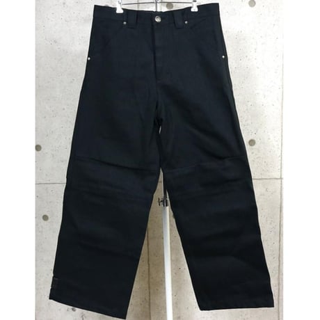 Chrome Hearts Brand New Street Sweeper Cross Button Black Denim Pants #103949