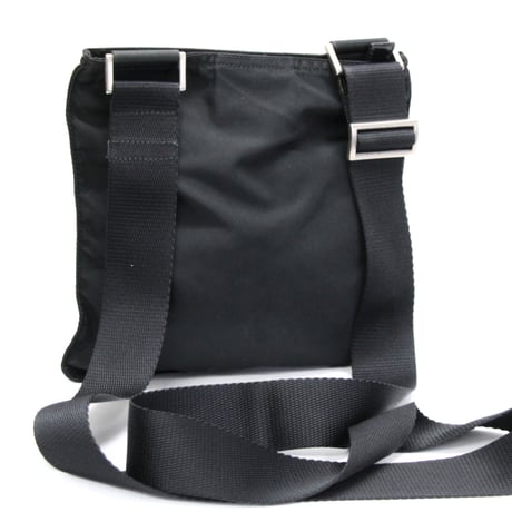 PRADA Triangle Logo Shoulder Bag Nylon Black #76218
